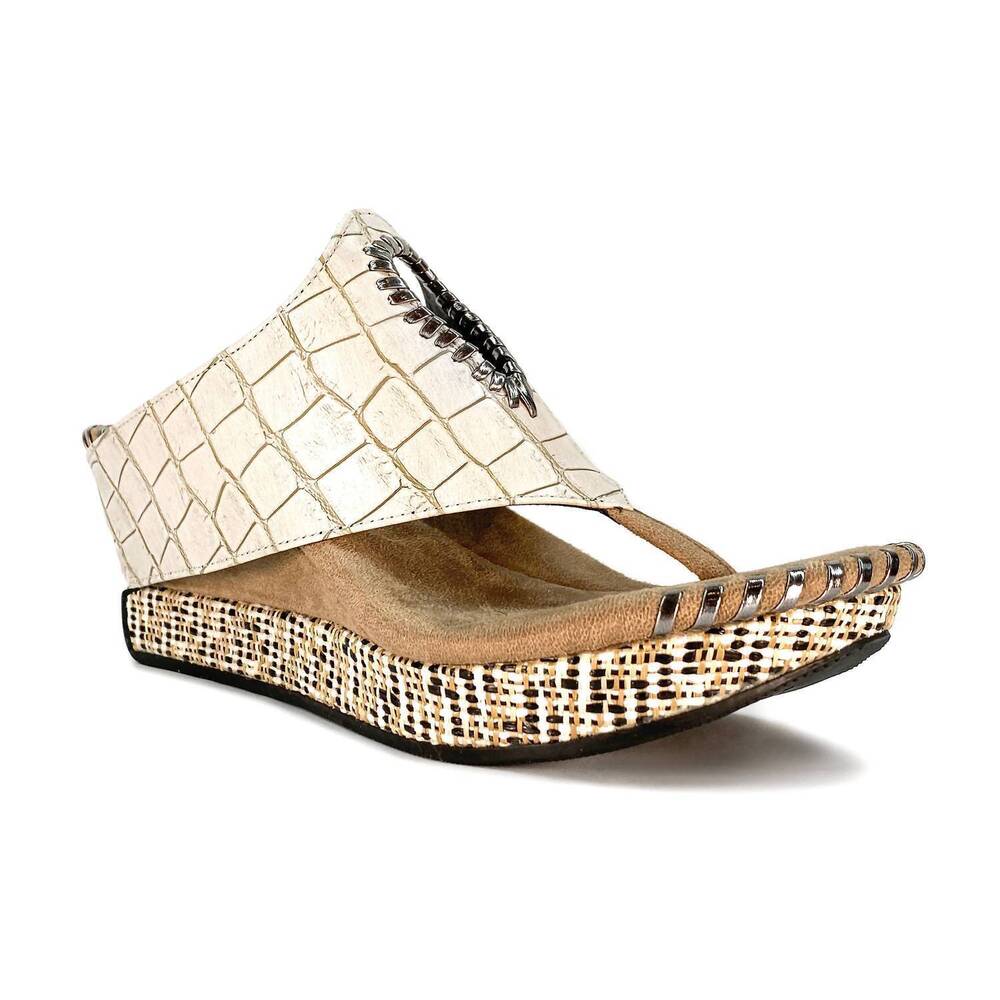 NEW MODZORI women's lucia reversible shoe in stone/black